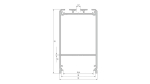 Lumines profile type CLARO lacquered white, 2,2 m